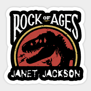 janet j rock of ages Sticker